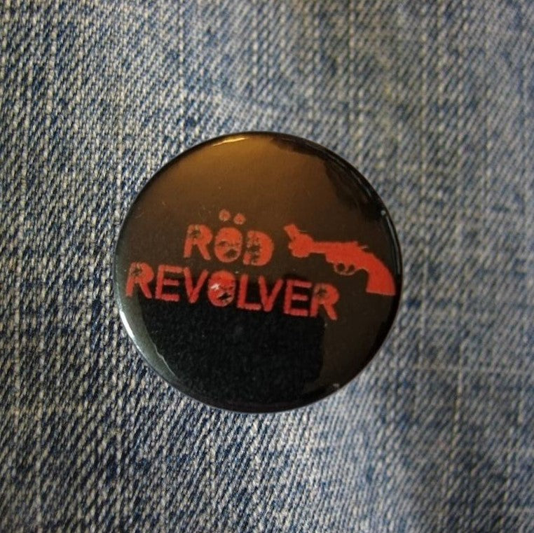 Röd Revolver - Pin/Badge  25mm